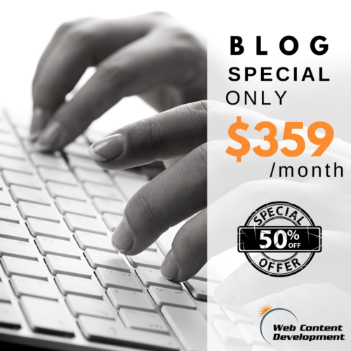 Buy blogs for just $359 per month from Web Content Development.