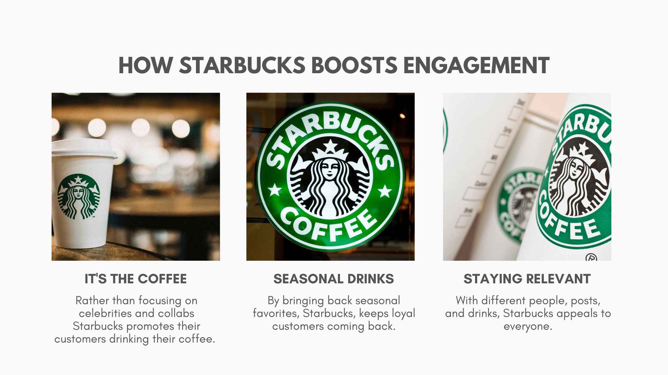How Starbucks markets it's brand. 
