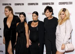 the kardashian family pose for a picture on the red carpet