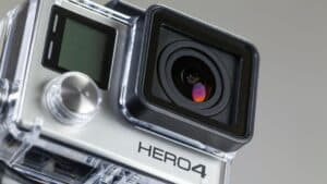 go pro hero 4 camera on display recording something out of frame